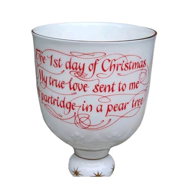 Royal Doulton 12 Days of Christmas Goblets 1st 2nd 3rd Partridge Doves Hens - Picture 9 of 15